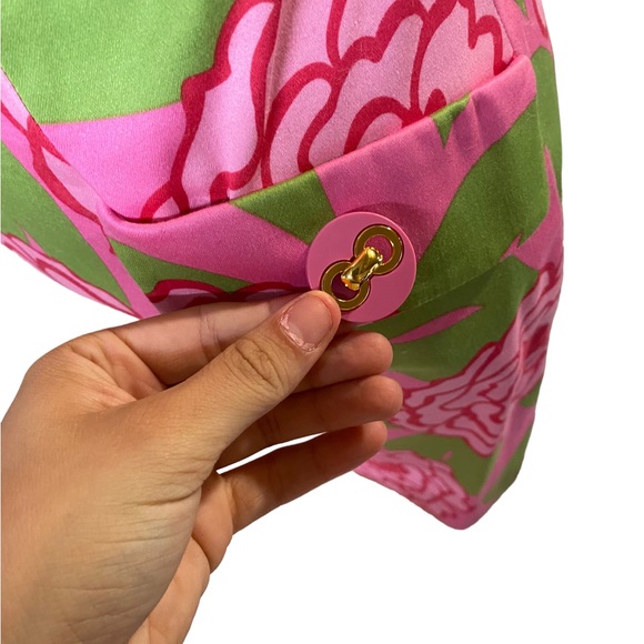 Talbots Matching Pink Floral OUTFIT Dress and Purse - Picture 6 of 12